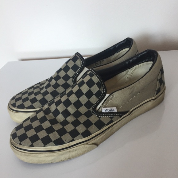 tan checkered vans